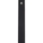 Jacquard-woven tie with metallic stacked-logo trim