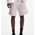 Loose-fit shorts in cotton terry with logo print