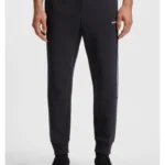 Stretch-cotton tracksuit bottoms with stripe insert