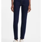 Skinny-fit jeans in dark-blue stretch denim