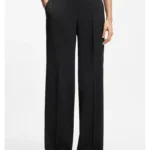 High-waisted regular-fit trousers with flared leg