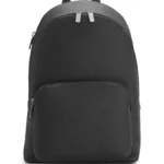 Grained Italian-leather backpack with embossed logo