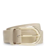 Italian-leather belt with golden buckle