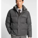 Flannel jacket with down filling