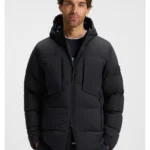 Water-repellent parka jacket with down filling