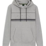 Cotton-blend hoodie with stripe details