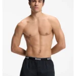 Logo-waistband pajama bottoms in soft cotton