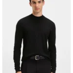 Slim-fit sweater with high neckline