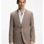 Extra-slim-fit suit jacket in melange flannel