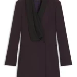 Tuxedo-style dress in virgin wool