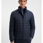 Packable water-repellent padded jacket with logo badge
