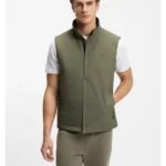 Water-repellent gilet in stretch fabric with logo detail