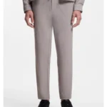 Tapered-fit trousers in waffle-structured stretch fabric