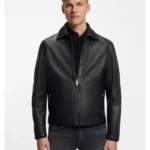 Regular-fit jacket in nappa leather