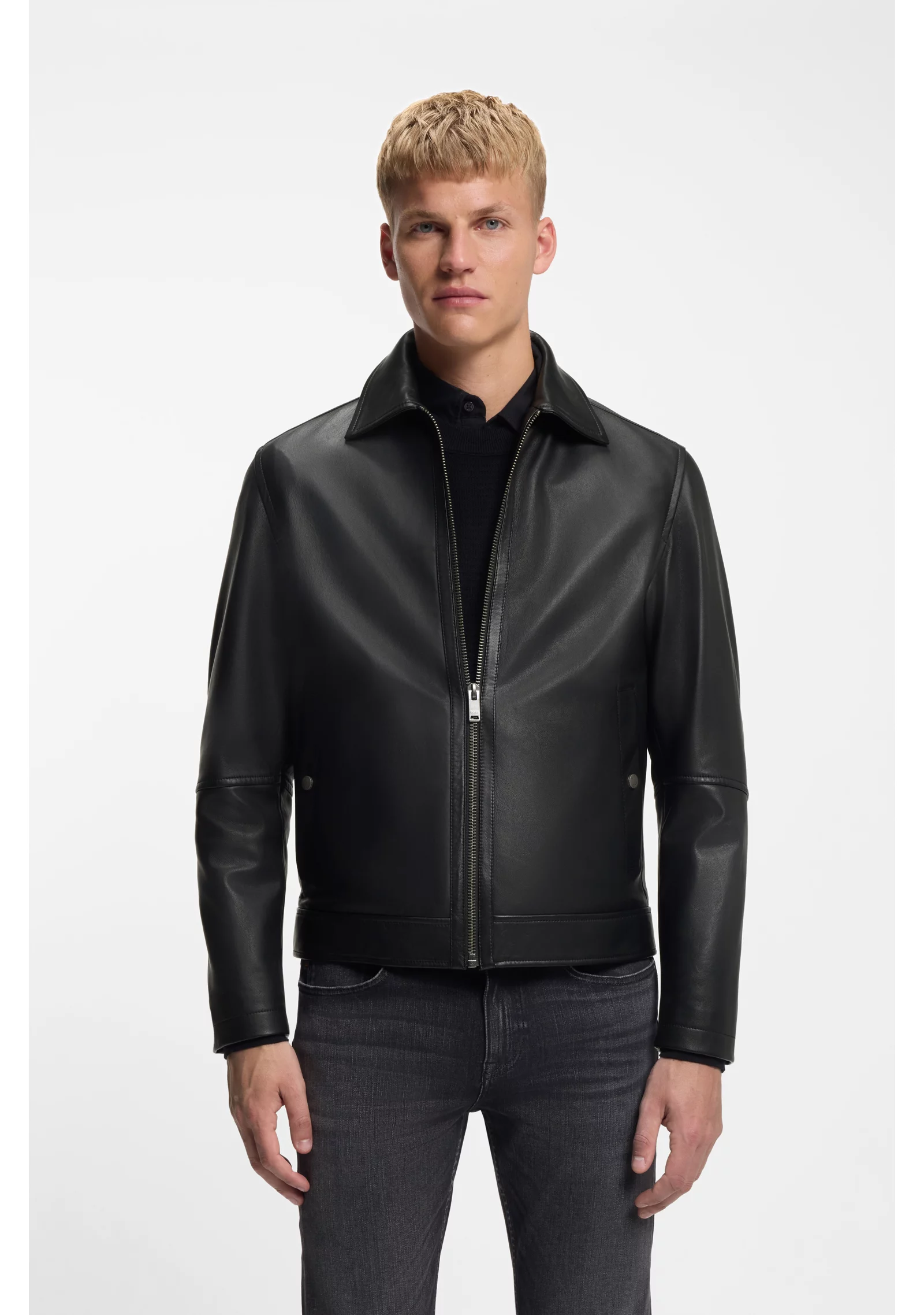 hbeu50552141_001_350 Regular-fit jacket in nappa leather - Image 1