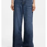 Relaxed-fit jeans in blue rigid denim