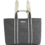 Fabric tote bag with contrast logo