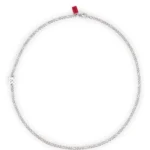 Chain necklace with stacked-logo plaque