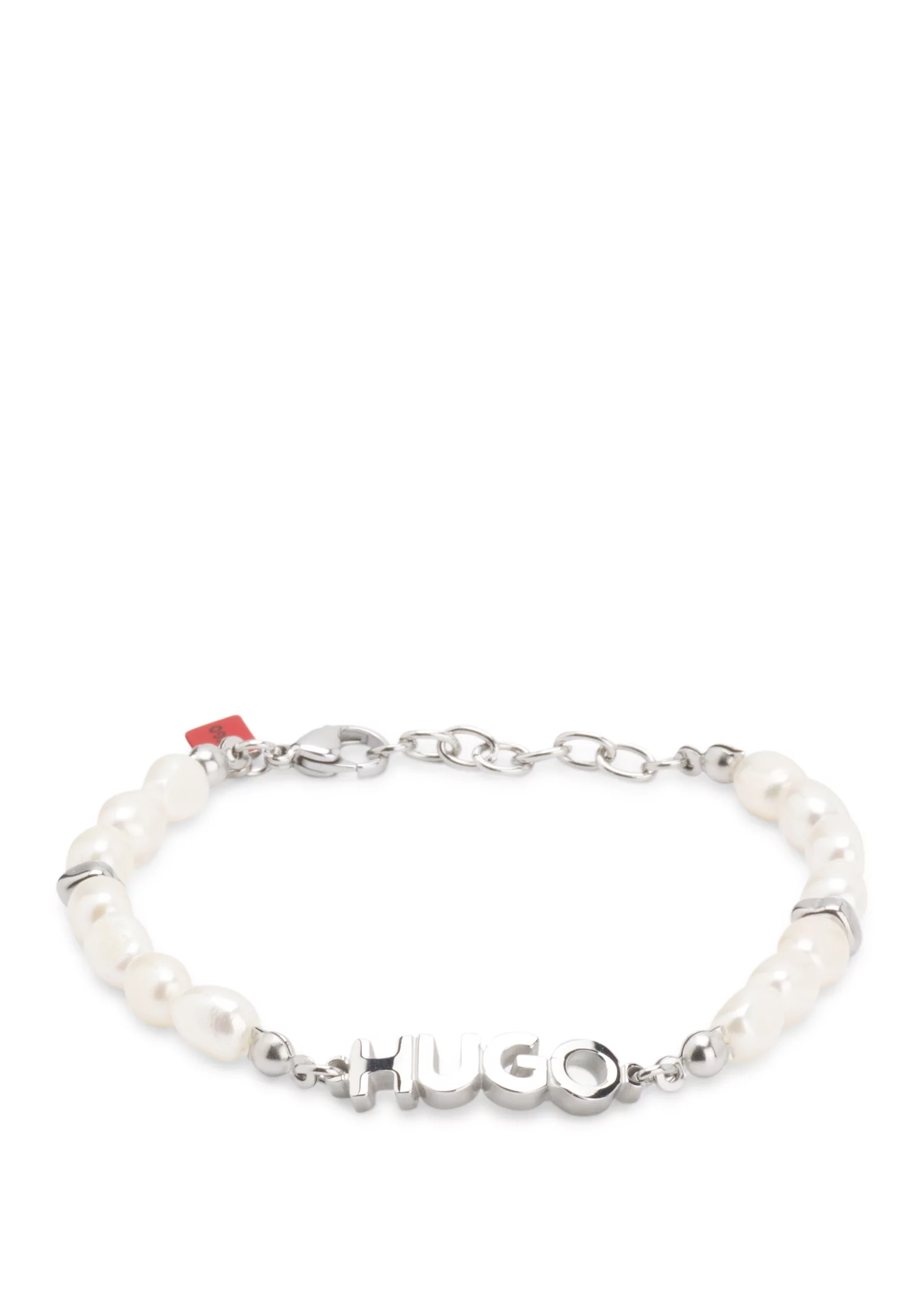hbeu50552604_040_200 Pearl cuff with metal logo plaque - Image 1