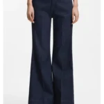 Flared jeans in blue Italian stretch denim