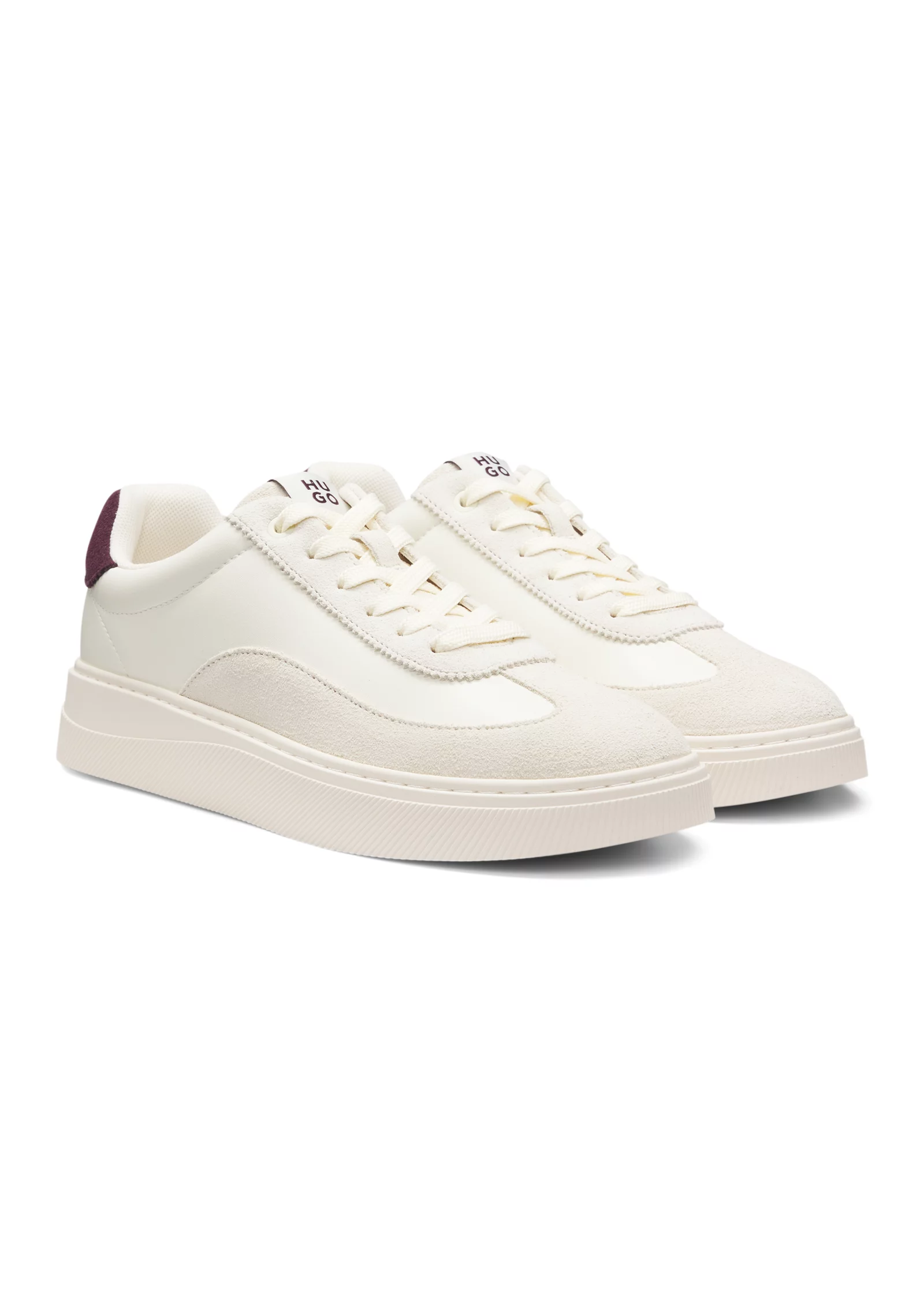 hbeu50552700_050_200 Low-top trainers with suede trims - Image 1