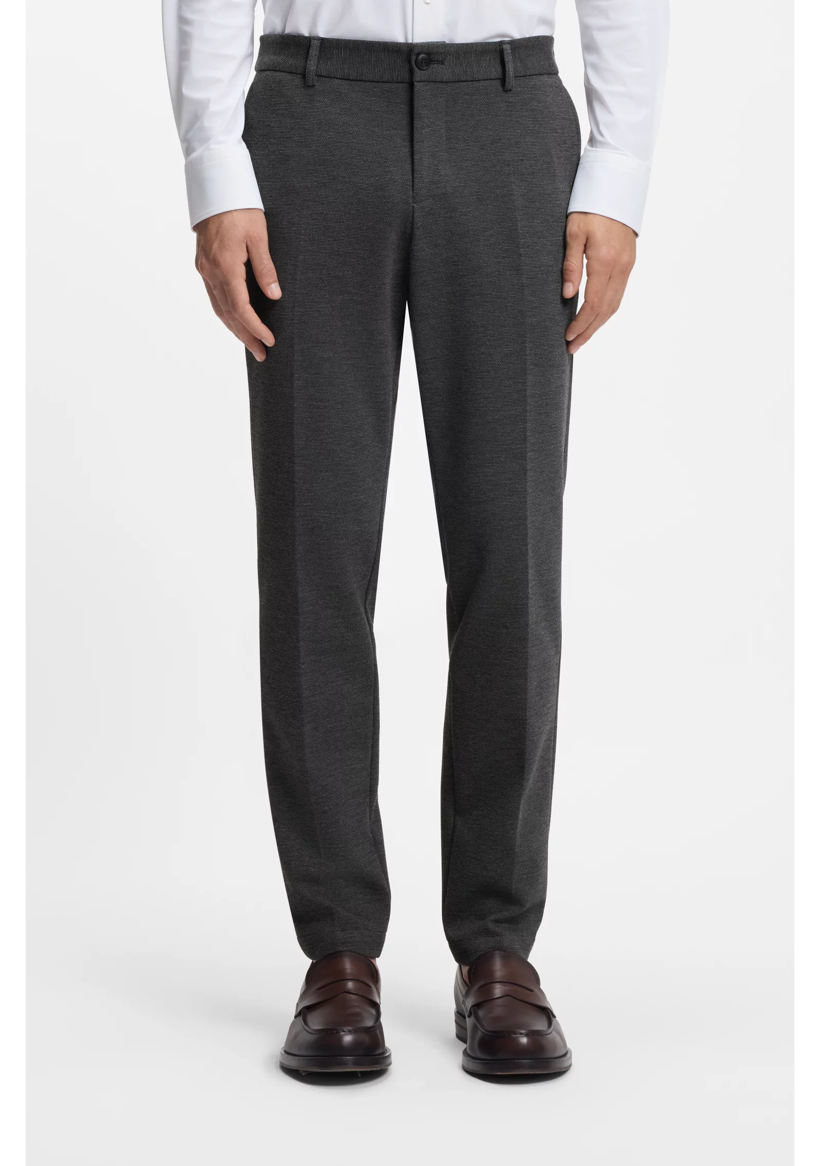 hbeu50553572_041_350 Slim-fit trousers in performance-stretch fabric - Image 1