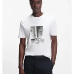 Cotton-jersey T-shirt with printed artwork