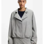 Regular-fit jacket in stretch sharkskin