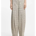 Oversized-fit trousers in checked stretch wool