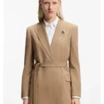 Regular-fit blazer in stretch melange fabric