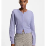 Buttoned cardigan with tonal logo embroidery