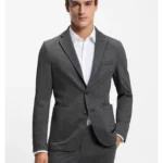 Slim-fit blazer in performance-stretch fabric