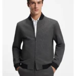 Slim-fit jacket in wrinkle-resistant fabric
