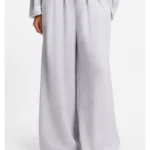 Wide-leg tracksuit bottoms in a cotton blend