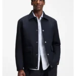 Relaxed-fit jacket in water-repellent peached fabric