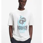 Cotton-jersey T-shirt with logo artwork