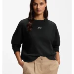 Cotton-terry sweatshirt with handwritten logo