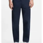 Straight-fit trousers in cotton-blend twill