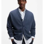 Relaxed-fit cardigan in virgin wool