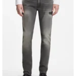 Extra-slim-fit jeans in distressed grey stretch denim