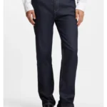 Straight-fit jeans in indigo stretch denim