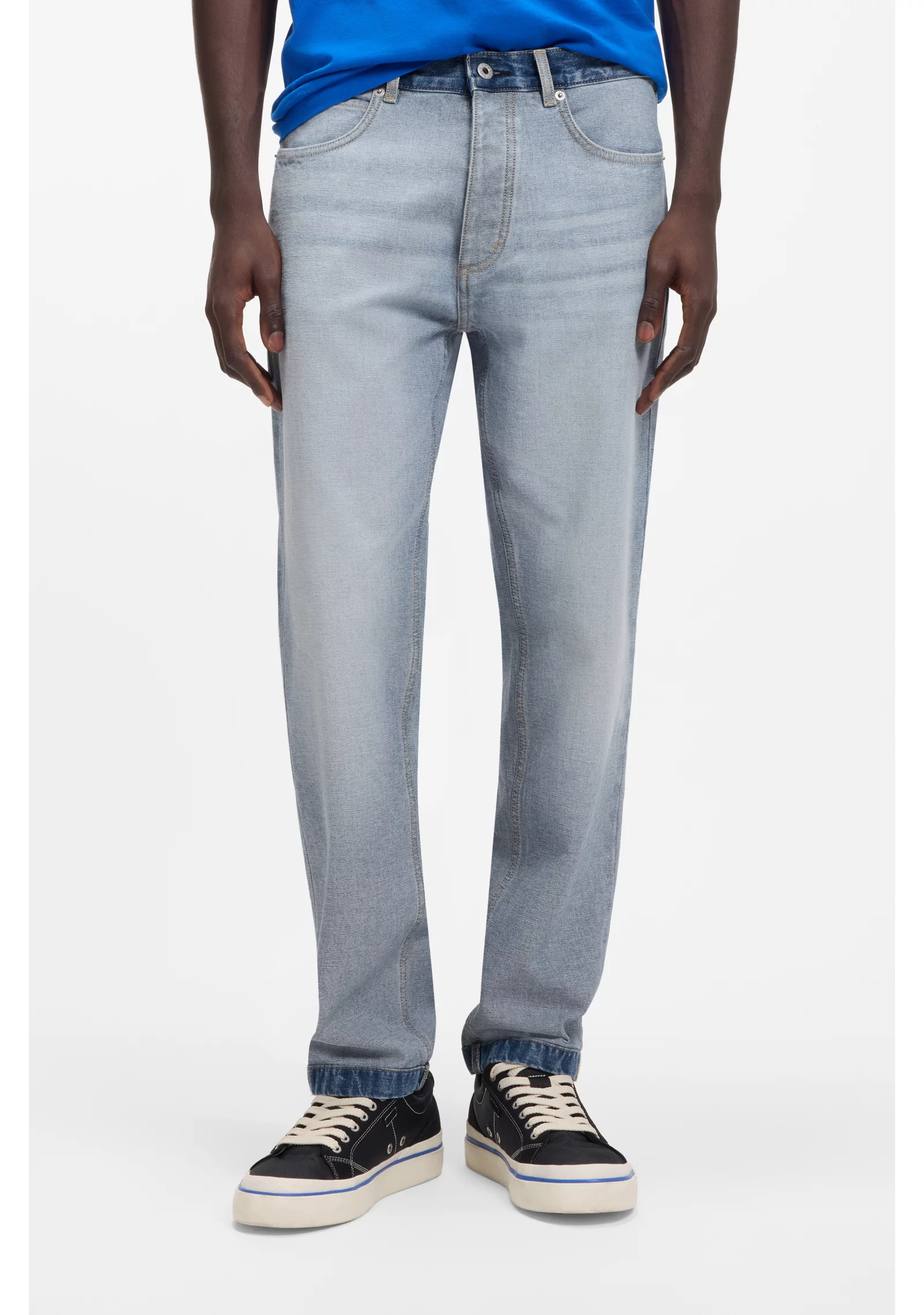 hbeu50556202_459_350 Regular-fit jeans in inside-out denim - Image 1