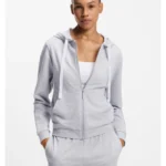 Cotton-blend zip-up hoodie with logo details