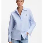 Relaxed-fit blouse in striped Oxford cotton