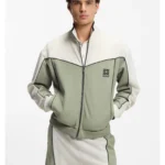 Cotton-blend jacket with embroidered logo artwork