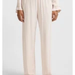 Striped pyjama bottoms with logo trim