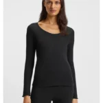 Cotton-blend pyjama top with waffle structure