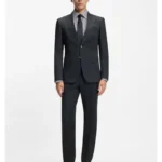Two-piece slim-fit suit in a wool blend