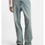 Relaxed-fit jeans in ocean-blue rigid denim