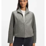 Modern-fit blazer in boiled virgin wool